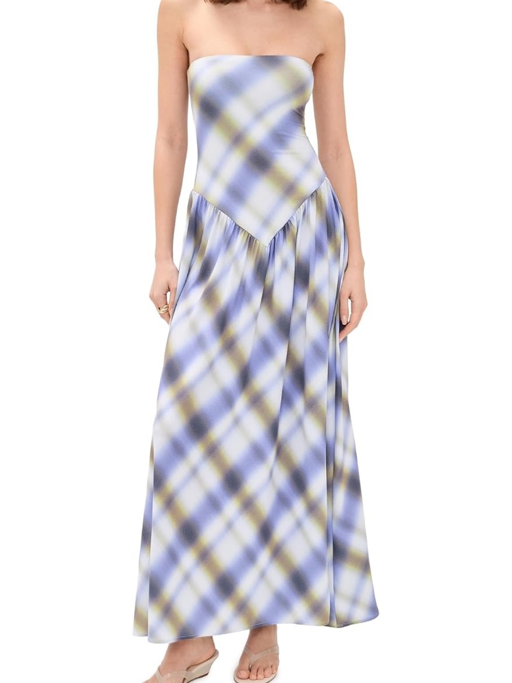 NWT RESA Mackenzie strapless dress in blue